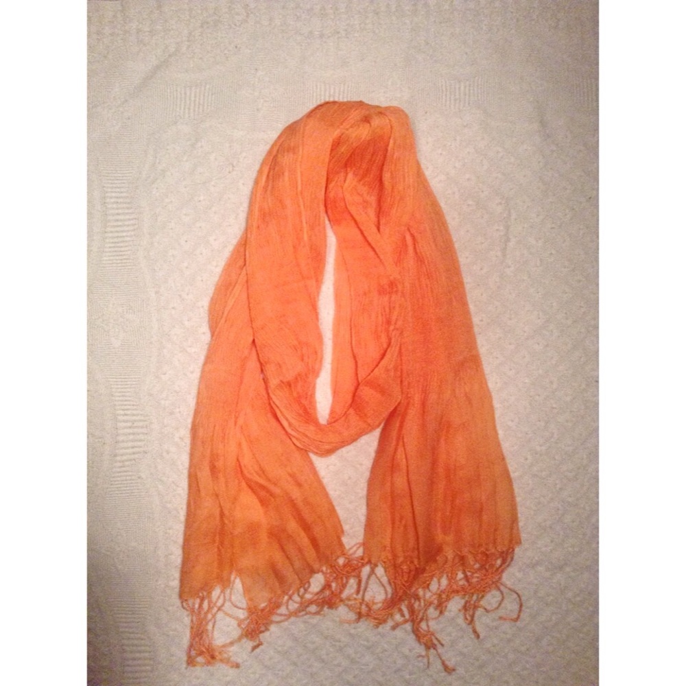 Orange Silky Scarf
